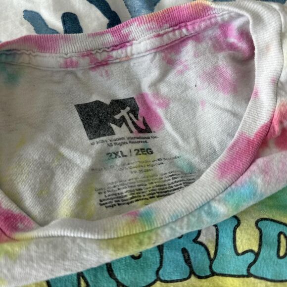 Custom Tie Dye MTV Music Worldwide Tee - Picture 3 of 3